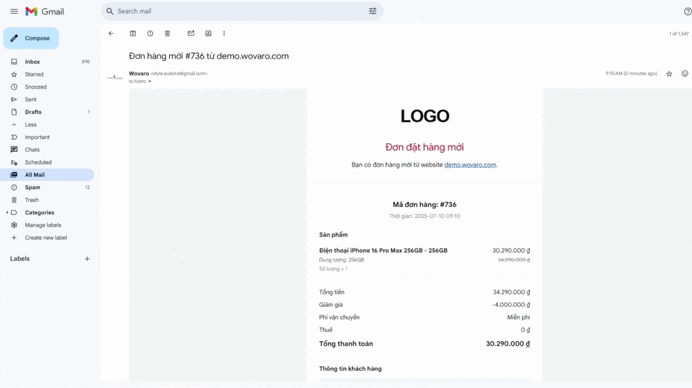 Email tự động